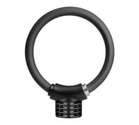 Zymoplas Candado de anillo de bicicleta portátil antirrobo bicicleta montaña ciclismo carretera scooter eléctrico puerta garaje cerraduras seguridad al aire libre, Negro mate