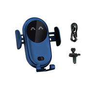 Zymoplas Cargador de teléfono inalámbrico para Coche, estación de Carga Interior, Soporte de Salida de Aire, Soporte de Carga Inteligente portátil para automóvil, Azul, Regular