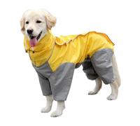 Zymoplas Chubasquero para Perros, Chaqueta de Nieve a Prueba de Viento, Mono Reflectante cálido, Abrigo para Mascotas, Ropa Primavera/Verano, Senderismo, Viajes al Aire Libre, Amarillo, veintiséis