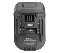 Zymoplas Convertidor de batería DM18M, interfaz USB, práctico adaptador de baterías, herramienta conversión botones eléctrica portátil