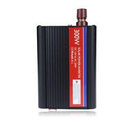 Zymoplas Convertidor de vehículo Onda sinusoidal DC 12V a AC 230V Protección contra cortocircuitos Ventilador incorporado Inversor de emergencia para viajes, Negro