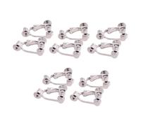Zymoplas Convertidores de Clip para oreja, accesorios para pendientes, componentes de joyería con almohadillas de plástico de bucle, hallazgos de joyería de moda, 10 Uds, Tipo3