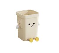 Zymoplas Cubo de basura de pie con gran apertura para un almacenamiento preciso basura Estilo crema con estilos para elegir pie, Postura sentada, S(7L)