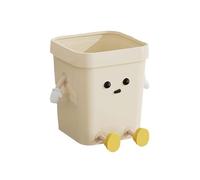 Zymoplas Cubo de basura de pie con gran apertura para un almacenamiento preciso basura Estilo crema con estilos para elegir pie, Postura sentada, M(12L)