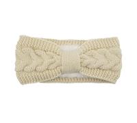 Zymoplas Diademas tejidas para invierno, diadema con lazo para la cabeza, diadema ajustable de ganchillo, calentador de oreja cálido, diadema, regalos para mujer, Leche blanca