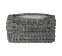 Zymoplas Diademas tejidas suaves y elásticas para mujer, se mantienen calientes todo el día, diademas tejidas para invierno, diadema tejida ancha, gris claro