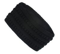 Zymoplas Diademas tejidas suaves y elásticas para mujer, se mantienen calientes todo el día, diademas tejidas para invierno, diadema tejida ancha, negro