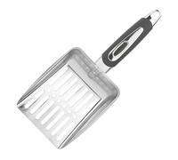 Zymoplas Espaciado del tamiz de la Cuchara de Metal con Mango sólido para Arena Limpia. No se Debe agitar la Cuchara, ya Que el tamiz Permite Pasar Arena Limpia, Colores primarios