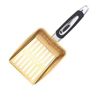 Zymoplas Espaciado del tamiz de la Cuchara de Metal con Mango sólido para Arena Limpia. No se Debe agitar la Cuchara, ya Que el tamiz Permite Pasar Arena Limpia, Oro