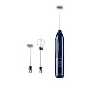 Zymoplas Espumador de leche eléctrico, batidor de huevos, cargador USB, mezclador, batidor de café, herramientas, espumador de mano, alimentos, cocina, herramientas para el hogar, Azul