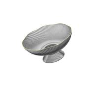 Zymoplas Frutero moderno para encimera, adecuado para exhibir frutas y panes, Gris, 25x12x11.5 cm