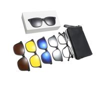 Zymoplas Gafas con Clip magnético, resistentes a impactos, antideslizantes, para marco de trabajo o fuera de servicio, textura de gama, línea suave, 5 uds, Tipo 2