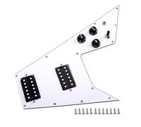 Zymoplas Golpeador de guitarra V, placa precableada para rascar, reemplazo de pastilla de 12 agujeros, accesorio de protección para instrumentos musicales