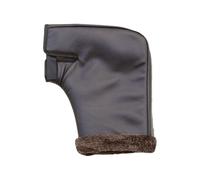Zymoplas Guantes Impermeables y Resistentes al Viento para Manillar de Motocicleta, Guantes Gruesos de Cuero Ajuste Universal para Invierno, Calentador Manos para Motocicleta, Marrón L