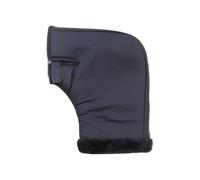 Zymoplas Guantes Impermeables y Resistentes al Viento para Manillar de Motocicleta, Guantes Gruesos de Cuero Ajuste Universal para Invierno, Calentador Manos para Motocicleta, Negro L