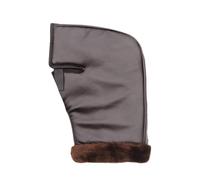 Zymoplas Guantes Impermeables y Resistentes al Viento para Manillar de Motocicleta, Guantes Gruesos de Cuero Ajuste Universal para Invierno, Calentador Manos para Motocicleta, Marrón S