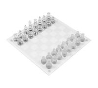 Zymoplas Juego de ajedrez de Cristal con Tablero de, Tablero de ajedrez Vintage para aliviar el estrés, Recuerdo de Fiesta, centros de, coleccionables para el hogar