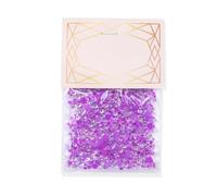 Zymoplas Juego de cristal de 1440 piezas, excelente brillo, puntas 3D, decoración de uñas, diamantes de imitación, teléfono móvil, vestido de novia, Violeta
