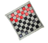 Zymoplas Juego de Damas Gigantes 3 en 1 Ligero, Tablero de Juego Lavable, Juegos Interior Resistentes al Desgaste para Adultos, Fiesta Familiar