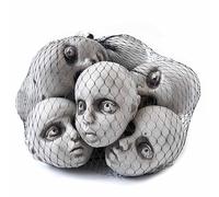 Zymoplas Juego de decoración de Halloween, 10 piezas cabeza muñeca plástico aterradora, juego cabeza muñeca DIY, espeluznante embrujada, tipo+2