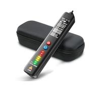 Zymoplas Juego de probador de voltaje digital LCD con linterna Detector línea neutra preciso portátil Pluma prueba Herramienta electricista