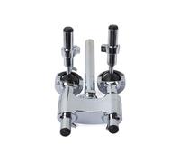 Zymoplas Kit de batería con soporte doble para tom-tom, soporte de doble vía bidireccional, pieza reemplazable, soporte de reparación de percusión para baterista DIY