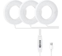 Zymoplas Luces de cultivo de espectro completo para plantas, 48 LED, luz regulable para plantas semillero, suculentas, lámpara cultivo ABS para, do, Luz blanca cálida