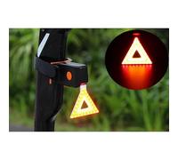 Zymoplas Luz Trasera de Bicicleta LED de Visibilidad Luz Seguridad Trasera Ciclismo, Triángulo