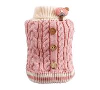 Zymoplas Manténgase cómodo Durante los Paseos de Invierno, suéter de Invierno para Perros, Chaleco Tipo Jersey para Perros, suéter algodón para, Chaleco, Regalos Elegantes y pensativos, Rosa S