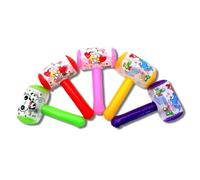 Zymoplas Martillo inflable para niños pequeños de Color aleatorio con juego de interacción de campana patrón de dibujos animados juguete seguro regalos accesorios fiesta