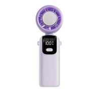 Zymoplas Mini ventilador portátil, portátil o de escritorio, con batería de 12 horas duración, fabricado con porcelana superconductora hielo, ventilador mano refrigerante, morados