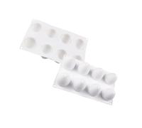 Zymoplas Molde de silicona disfruta cocinando con molde de silicona ovalado para huevos Pascua disfruta la diversión del huevos Pascua Gel sílice DIY, semicirculares
