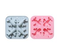 Zymoplas Molde decorativo para pastel original, 2 uds., tema de avión para fiestas, Gel de sílice, decoración pastel avión, hornos molde para