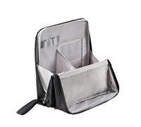 Zymoplas Neceser práctico para Hombre con múltiples Compartimentos, Bolsa de Maquillaje de Tela Oxford con Compartimentos, Bolsa Maquillaje Grande, Negro