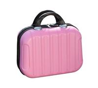Zymoplas Organizador de Almacenamiento de Maquillaje de 14 Pulgadas, Caja ABS de Viaje, Protector para Exteriores, Equipaje de embarque, Estuche cosmético, Bolsa adjunta al Carrito, Rosa