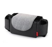 Zymoplas Organizador Universal para cochecitos de bebé, bolsa plegable, silla de paseo portátil, portavasos impermeable, tela Oxford, Negro