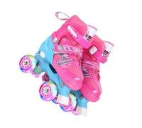 Zymoplas Patines de Ruedas para niñas de 8 a 12 años, Patines Ruedas Ajustables y Seguros para niñas 6 a 12 años, Rosa, Estilo Brillo