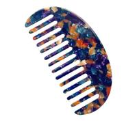 Zymoplas Peine para el cabello minimalista - Marcas claras Peine para el cabello semicircular químico portátil y de moda Peine para tablero de acetato, Violeta