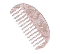 Zymoplas Peine para el cabello minimalista - Marcas claras Peine para el cabello semicircular químico portátil y de moda Peine para tablero de acetato, rosa