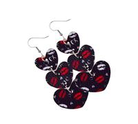 Zymoplas Pendientes Labio Oreja Cuelga Hueco Exagerado Colorido Pendiente colgante Suministros para fiestas Accesorios para el día de San Valentín, corazon 1