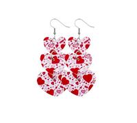 Zymoplas Pendientes Labio Oreja Cuelga Hueco Exagerado Colorido Pendiente colgante Suministros para fiestas Accesorios para el día de San Valentín, corazon 4