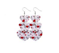 Zymoplas Pendientes Labio Oreja Cuelga Hueco Exagerado Colorido Pendiente colgante Suministros para fiestas Accesorios para el día de San Valentín, corazon 2
