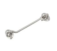 Zymoplas Pestillo de gancho y ojo de acero inoxidable resistencia con tornillos montaje para piezas tablero hardware granero material didáctico, Gancho 6 pulgadas (0080)