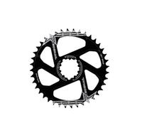 Zymoplas Platos de 32T/34T/36T/38T/40T, Bandeja de un Disco, Montaje Directo, aleación Aluminio, Resistente al óxido, Resistente al Agua, Placa para Dental, Accesorios para Bicicleta, Negro, 36T