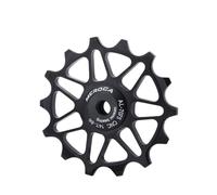 Zymoplas Poleas de cerámica para Bicicleta de Carretera, desviador Trasero Bicicleta, Palanca Cambios Profesional Resistente al Desgaste, Rodillo Rueda, Negro, 14T