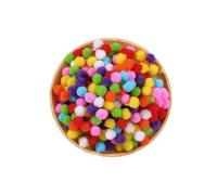 Zymoplas Pompones artesanales coloridos y confiables de 300 piezas, accesorios de bricolaje hechos a mano, bolas de pompones borrosos para proyectos de manualidades DIY, aleatorio, 10mm