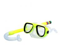 Zymoplas Protector Facial para niños, portátil, Impermeable, para Deportes al Aire Libre, natación, Piscina, protección Facial, Gafas con Tubo de respiración, Amarillo