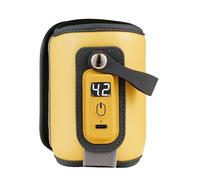 Zymoplas Simplify Feedings-calentador de biberones portátil, cubierta ajustable de PU con pantalla LCD, PU Premium, Amarillo
