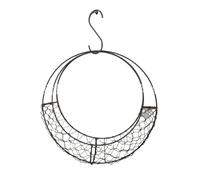 Zymoplas Soporte de Pared de Metal para macetas, con Anillas, Cesta Colgante pequeña con Marco Alambre, Soporte para Cesta Colgante Interior, Flor