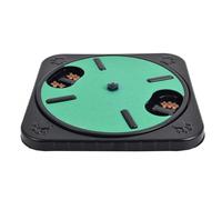 Zymoplas Tablero de Archivo para Perros, práctico y para Aperitivos, Tablero para rascar uñas, Juguete Resistente para Aperitivos, para uñas para Perros, Verde, 33.5 * 33.5 * 4cm